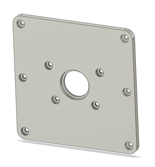 Acrylic Base for Kobalt KR 124B-03 Trim Router Large 6in x 6in - Pixels to Prototype