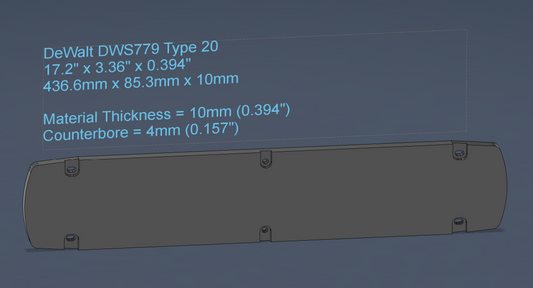 (DIGITAL) DeWalt DWS779 Type 20 Zero Clearance Insert