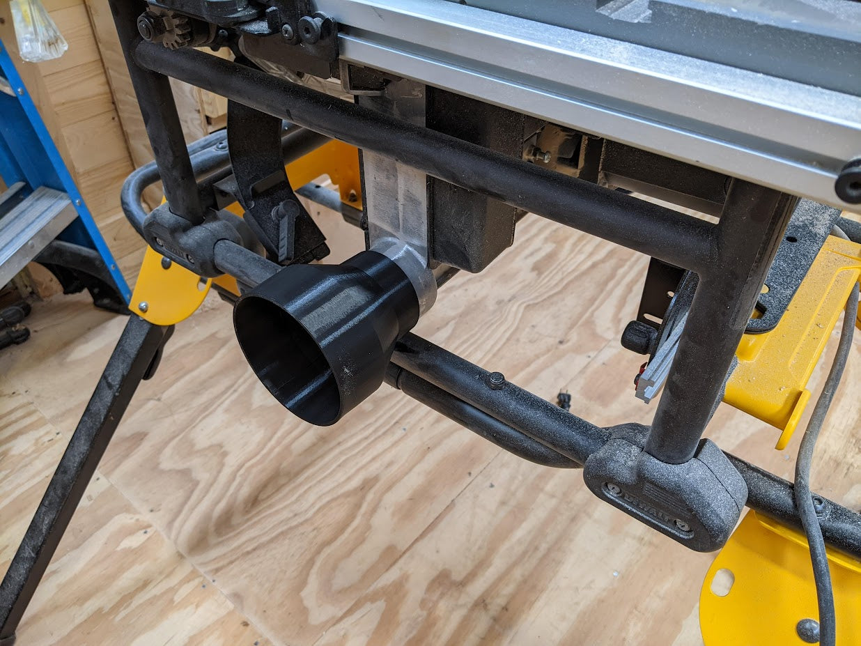 DeWalt Table saw dust collector hose adapter for DustRight or 4" Flex hose