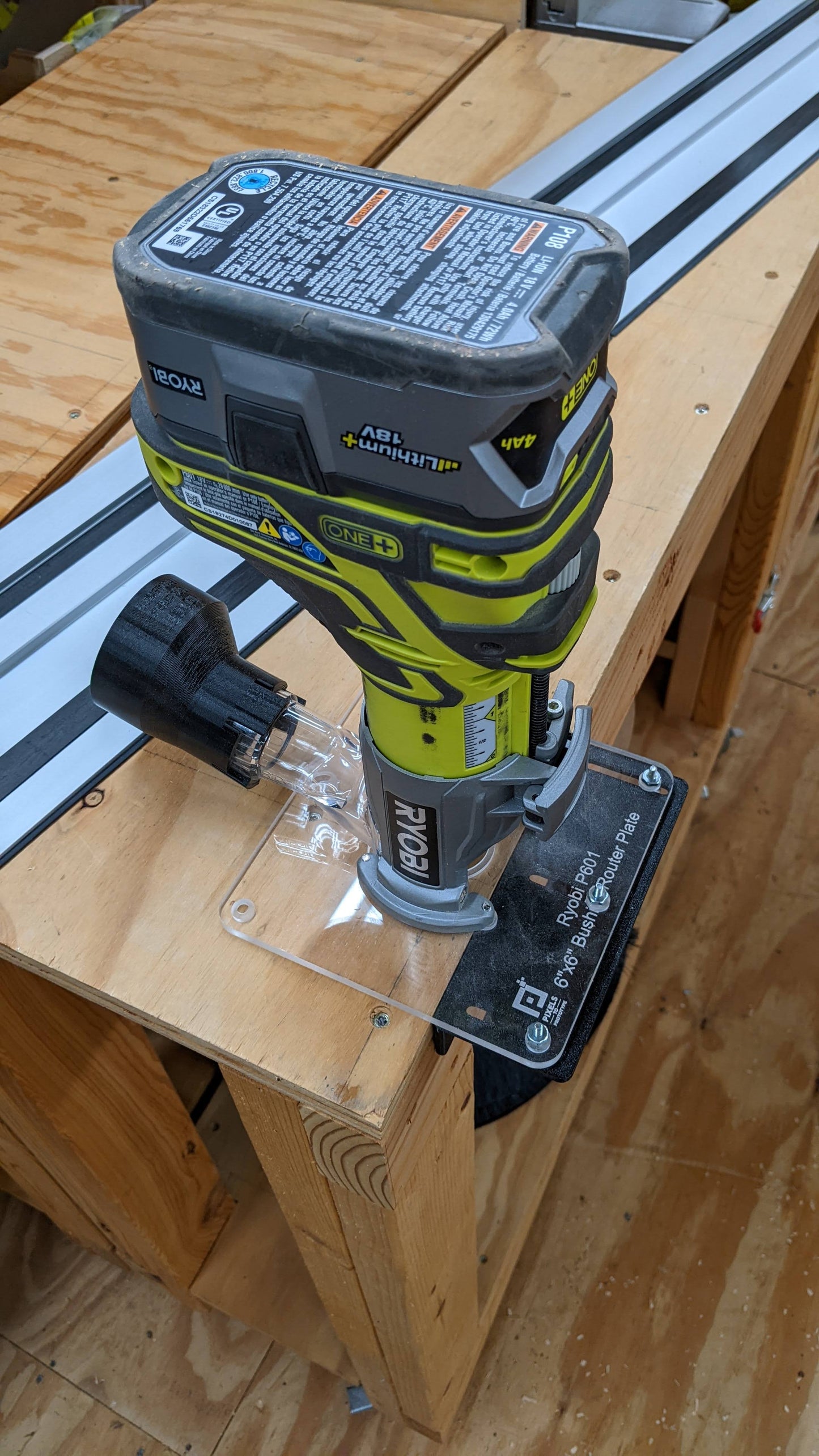 Router Plate Edge Guide for Pixels to Prototype 6" Router Plates