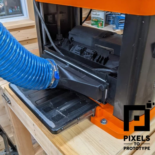 WEN Planer 4" Dust Port Upgrade!  Improved chip removal! Pixels to Prototype WEN 6552T WEN 6550T 6552 6550 Craftsman CMEW320