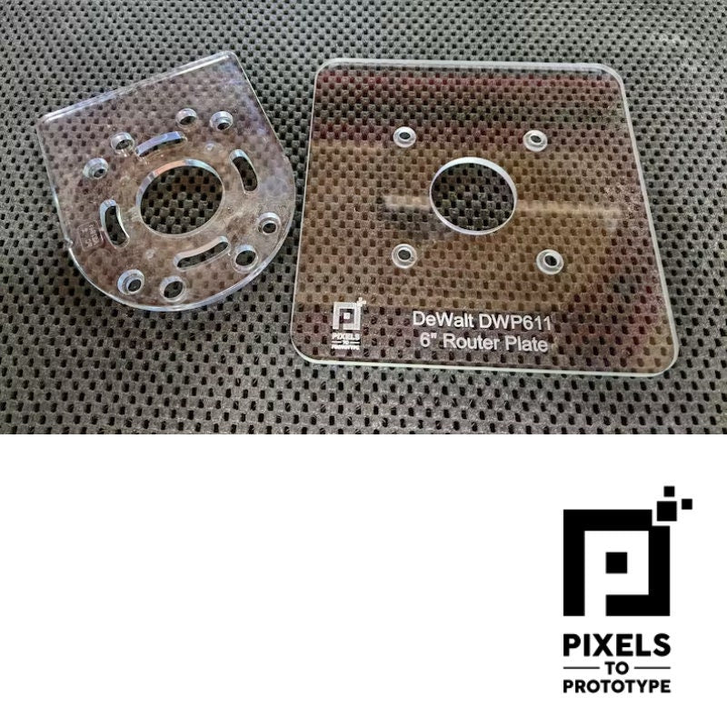Custom Larger Router Plates - Many Options! (6in x 6in)  Pixels to Prototype