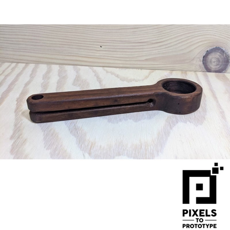 Walnut Hardwood Coffee Scoop - 2 sizes - Pixels to Prototype - Coffee Clip Spoon