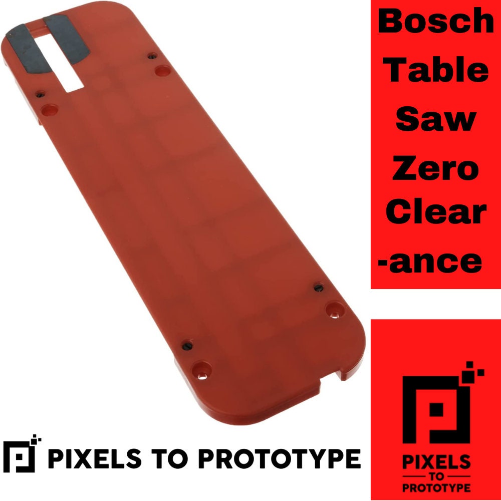 Hardwood Bosch Table Saw Zero Clearance Insert TS1005 4000 4100 Series - Pixels to Prototype