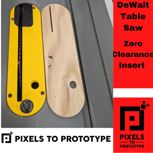 DeWalt Table Saw DWE7491 Zero Clearance Insert - Digital Design! DXF, F3D, SKP, STEP - Pixels to Prototype - Fast Download