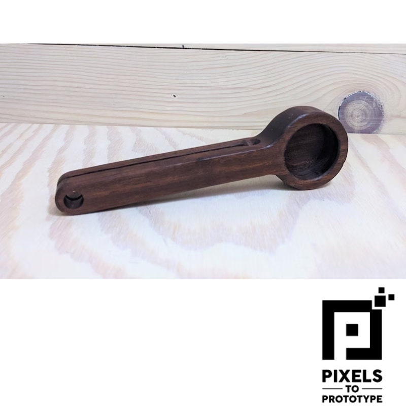 Walnut Hardwood Coffee Scoop - 2 sizes - Pixels to Prototype - Coffee Clip Spoon