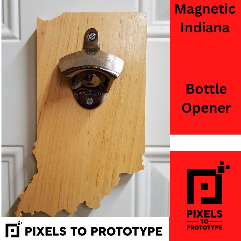 Magnetic Indiana Bottle Opener