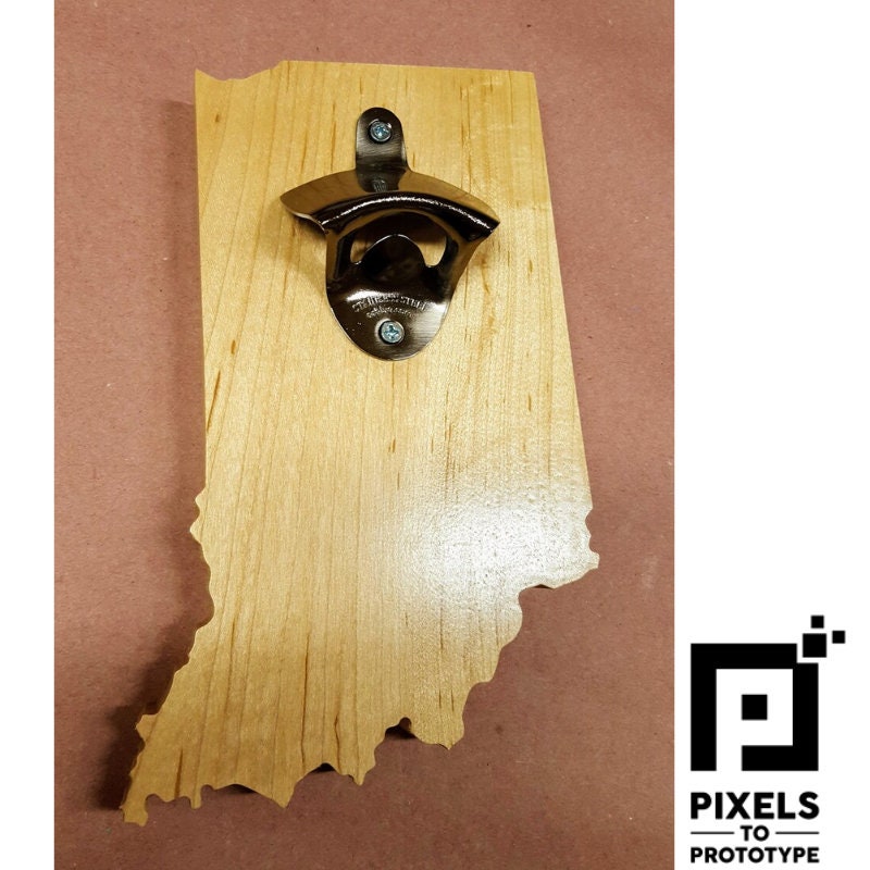 Magnetic Indiana Bottle Opener