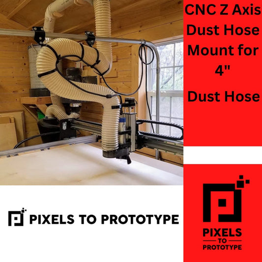 CNC Z Axis Dust Hose Mount for 4" Dust Hose NEMA23 Lead CNC