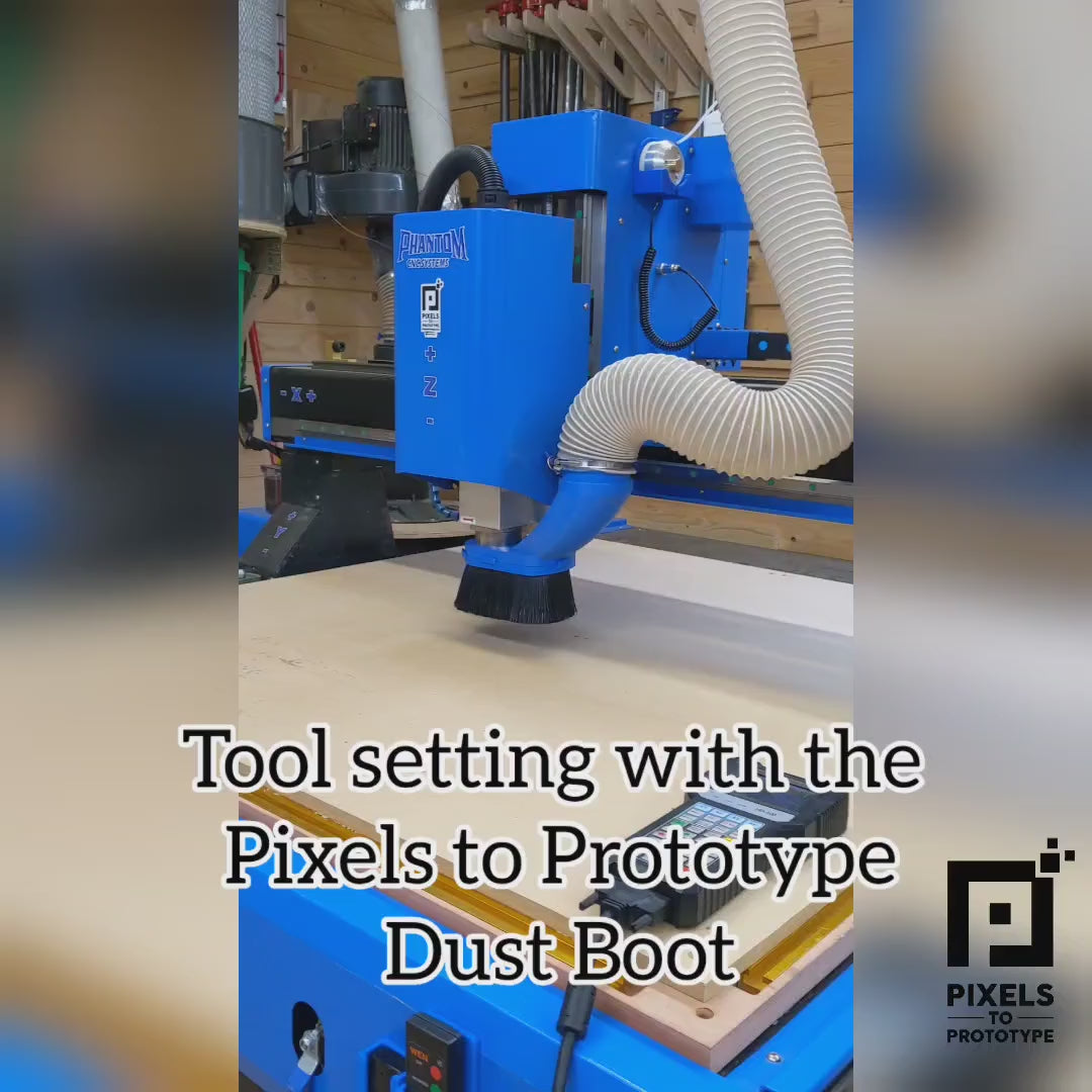 Tool setting with Phantom dust boot magnetic brush removed
